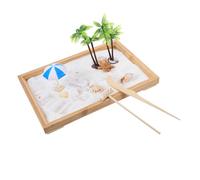 VICASKY 1 jeu de table à sable Ocean Beach - Micro figurine zen - Jardin zen - Pour le bureau - Paysage miniature - Océan Garden - Paysage de sable - Plastique