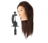 VICASKY 1 jeu de tête de mannequin de coiffure, bonnet de perruque, perruque marron, kit de, bob, tête de mannequin pour la coiffure en plastique