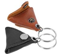 VICASKY 1 Jeu Sac À Médiators De Guitare PU Étui À Médiators Pratique avec Anneau Rangement pour Guitare Et Ukulélé 2 Pièces