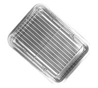 VICASKY 1 lot d'assiettes de service rectangulaires avec filtre pour aliments frits, robustes et durables, pour fruits et desserts