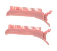 VICASKY 1 Paire clip coup agrafe duveteux coups de cheveux invisible style ascenseur gros pour le volume outils pour cheveux bouclés pinces à mâchoires à rouleaux Plastique rose