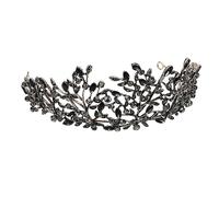 VICASKY 1 Pièce Diadème de mariée diamant noir Couronne cheveux de mariage bandeau diadème baroque Mariages Royal Accessoire de cheveux de la mariée cerceau de cheveux décoratif alliage