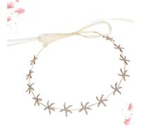 VICASKY 1 Pièce Diadème de Mariée Rhinestones Étoile de Mer Accessoire Élégant Lors de Mariages et Fêtes Doré