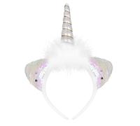 VICASKY 1 robe de licorne lumineuse pour anniversaire d'enfant - Avec oreilles de chat - Bandeau pour les fêtes - Accessoire de cheveux festif pour les mariages et la photographie