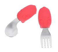 VICASKY 1 Set Baby Handle Handle Spoon Saindless Steel Fork Infant Feeding Table Volence