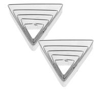 VICASKY 10 Emporte-pièces à Biscuits Triangulaires en Acier Inoxydable Argenté, Moules à Biscuits DIY pour Pâtisserie Maison, Lot de 10 Pièces, Ustensiles de Cuisson Pratiques et Faciles