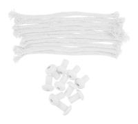 VICASKY 10 Ensembles de Mèches en Coton Supports pour Lampes à Alcool et Torches Tiki, Flamme Stable, Illumination Fiable, Blanc, pour Expériences Chimiques et Recherche Scientifique