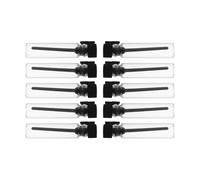 VICASKY 10 Flacons de Parfum Miniatures 1ml en Silicone Noir Design Élégant et Étanche, Rechargeables et Polyvalents pour Voyages D'affaires