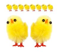 VICASKY 10 Jouets Poussin de Pâques Mignons en Peluche, Décorations de Fête Colorées, Lot de 10 Pièces pour Décoration de Bureau et Fêtes de Pâques, Accessoires Festifs Réutilisables