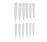 VICASKY 10 Paquets Faux Ongles Salon D'ongles Pointus en Pvc par Paquet pour Usage Professionnel et Domestique Application en Fibre de Verre Sûre Corps