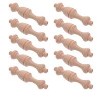 VICASKY 10 Pièces Balustre Romain en Bois Brut, Poteau Décoratif | Bois Massif Beige, Pose Facile et Remplacement Rapide, pour Projets Maison, Meubles et Garde-corps