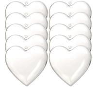 VICASKY 10 Pièces Boule de Cœur à Remplir en Plastique Blanc, Ouvrable