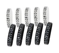 VICASKY 10 pièces Bracelets Silicone Music Festival Design Notes Syllabiques Confort et Couleur pour Concerts et Événements Musicaux