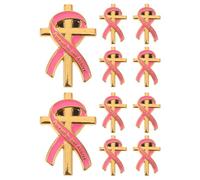 VICASKY 10 Pièces Broche Commémorative Élégante et Ajustement Sécurisé avec Croix et Ruban en Alliage Finition Polie Accessoire Polyvalent pour Mariages et Funérailles