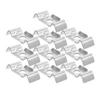 VICASKY 10 Pièces Clips de Clôture en Acier Inoxydable Type W, Trou 9mm, | Double Verrouillage, Maintien à Deux Fils, pour Grillage à Poules et Maille Cerf