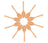 VICASKY 10 Pièces Cuillères Bois Miniatures pour Glace et Condiments Manches Courts pour Café Miel Thé Épices Sucre Confiture Moutarde Dessert