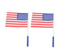 VICASKY 10 Pièces Drapeaux Américains Portables LED Résistants pour Parade et Décoration Patriotique Usa