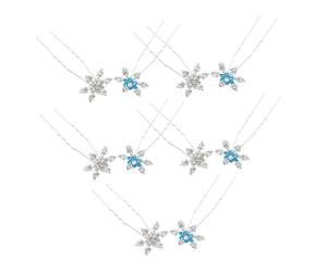 VICASKY 10 Pièces Épingles à Cheveux de Pailleté Alliage Accessoires U Forme de Fourche pour Mariage Fête Anniversaire Style Élégant pour Femmes