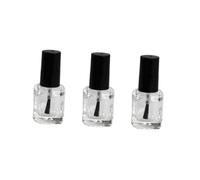 VICASKY 10 Pièces Flacons Vernis Ongles Vides Verre Transparent Carré avec Pinceau Intégré Fuite pour DIY Maquillage