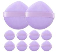 VICASKY 10 pièces Houppettes Maquillage Poudre Compactes Petites Éponges Souples Portables pour Visage Femmes Forme Unique et Léger Réutilisables pour Fond de Teint et Correcteur