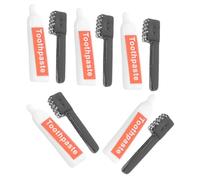 VICASKY 10 pièces Mini Resin Toothbrush And Toothpaste Charms Set Lightweight DIY Decorative Accessories For Mini Dollhouse Crafts Phone Cases And Hair Clips