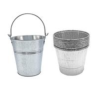 VICASKY 10 pièces Seau à Graisse Barbecue Portable avec Capacité Seau Doublures Jetables Facile à Nettoyer et Transporter pour Extérieur