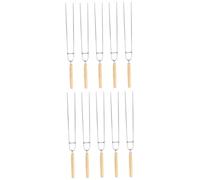VICASKY 10 pièces Set de Brochettes U Acier Inoxydable Non Magnétique Fourchettes pour Barbecue pour Ailes de Poulet et Rôtisserie Agneau Résistantes Chaleur et Réutilisables