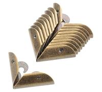 VICASKY 10 Protège-Coins Métalliques Décoratifs en Métal Lot de 10 Pièces Protections D’Angle pour Albums Photo Cahiers Scolaires et Boîtes à Bijoux Finition Vintage Résistante et