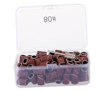 VICASKY 100 Embouts à Ongles Marron en Tissu Émeri pour Ponceuse, 100 Pièces Tambours de Ponçage en Résine pour Manucure et Nail Art, Polissage et Élimination Graisse
