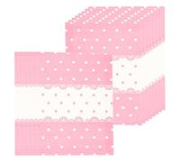 VICASKY 100 Feuilles Papier D’emballage Alimentaire à Pois Rose pour Bonbons et Nougat, Emballage Amusant de Friandises, Fournitures D’emballages de Bonbons pour Présents et Fêtes