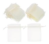 VICASKY 100 Paquet en Organza à Cordon Réutilisables pour Bijoux et Bonbons, Élégants et Portables, pour Mariage et Fête, Design en Filet Fermeture Facile