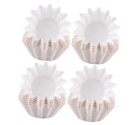 VICASKY 100 pièces Caissettes Pâtisserie Papier Blanc Haute Température Caissettes Cupcake Jetables Antiadhésives pour Cuisson Maison Moules Muffins Faciles à Démouler