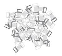 VICASKY 100 pièces Clips de Fixation Aluminium pour Bandes Élastiques Blanches Clips Remplaçables pour Fixation Douce de Bandes de Contention et Sangles