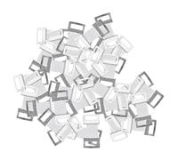VICASKY 100 pièces Clips Fixation Élastique Aluminium Attaches Extensibles pour Sangles de Compression Boucles Souples pour Maintien Sûr et Flexible des