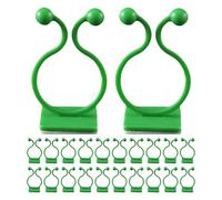 VICASKY 100 Pièces Clips Support Plantes Grimpantes Vertes Auto-adhésives Fixation Murale Invisible pour Vignes Fixateurs Robustesse Forte pour Croissance Verticale Installation Rapide