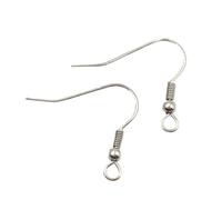 VICASKY 100 Pièces Crochets D'oreilles Accessoires Simples et Élégants en Acier Titane Argenté Faciles à Porter et Résistants pour Soirées et Occasions Diverses