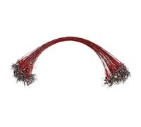 VICASKY 100 pièces Fil de Morsure avec Émerillon et Agrafe Fil Rouge Traceur Leader pour Montage