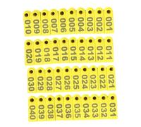 VICASKY 100 Pièces Lot de Étiquettes Auriculaires Numérotées pour Ovins et Bovins Identification Facile des Animaux de Ferme Adaptée pour Minimiser Douleur Matériau et Aération pour
