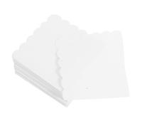 VICASKY 100 pièces Lot de Serviettes Jetables Blanches à Bords Festonnés pour Cocktail Dessert Anniversaire Mariage Double Pâte de Bois Naturelle Élégantes et Hygiéniques pour Fêtes et