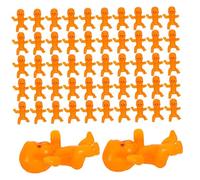 VICASKY 100 pièces Miniature Figures Mini Plastic Babies For Shower Party Supplies Cake Topper Decorations And Party Games Small Orange Figurines