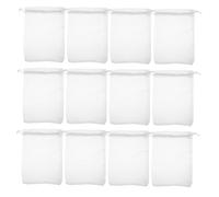 VICASKY 100 Pièces Organza Blanc avec Cordon Pochettes Transparentes Élégantes pour Bijoux Bonbons Cadeaux Mariage Fête Lot
