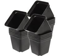 VICASKY 100 Pièces Pot de Plante en Plastique Pot de Fleurs en Plastique intérieur Black Réutilisable
