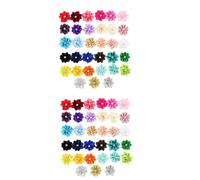 VICASKY 100pièces Bandeaux Fleurs Pour Diamants Accessoires De Cheveux Colorés Et Manuels Pour Filles Et Mélange De Couleurs