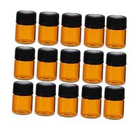 VICASKY 100pièces Flacons Verre Marron Bouchon Perforé Lot De Échantillons De Maquillage Huiles Essentielles Et Cosmétiques