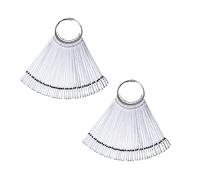 VICASKY 100pièces Présentoir Ongles Transparent Bâtonnets Nuancier Ongles Artificiels Avec Anneau Palette Manucure Pour Entraînement Et Exposition Vernis Nails Art