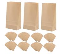 VICASKY 100pièces Sacs Papier Kraft Réutilisables pour Alimentaire Cadeaux Et Petits Articles Dimensions Lot de Sachets Marron