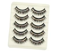 VICASKY 10paires Faux Cils Avec Pierres Noires Éclatantes Cils Longs Et Dramatiques Pour Maquillage Femme Cosplay Soirée Et Spectacle