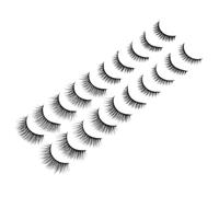 VICASKY 10paires Faux Cils pour Maquillage et Cosplay Naturels et Cosmétiques Adaptables et Faciles à Nettoyer