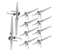 VICASKY 10pcs Bagues pour Ongles en Alliage de Zinc Argentées Forme Épée et Croix, Ajustables Ouvertes, Bijoux de Doigt pour Événements Spéciaux et Festivals