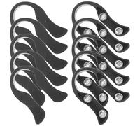 VICASKY 10pcs Coupe-feuille Magnétique pour Vin en Acier Inoxydable Noir, Outil Polyvalent pour Retrait Rapide Feuille, pour Usage Quotidien et Extérieur